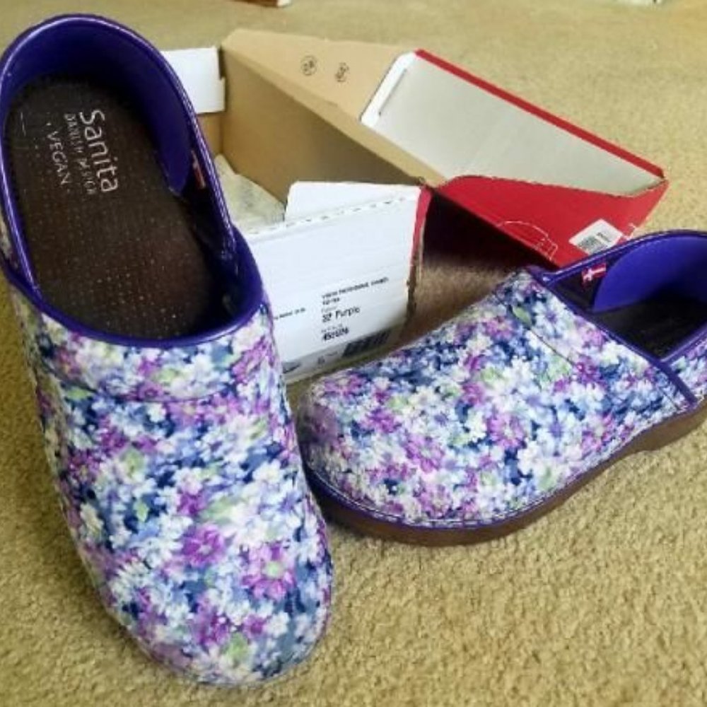 Limited Edition VEGAN Clogs European Sanita Monet  Print  Professional Amanda